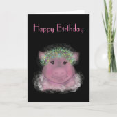 Madam Piggy Birthday Karte (Vorderseite)