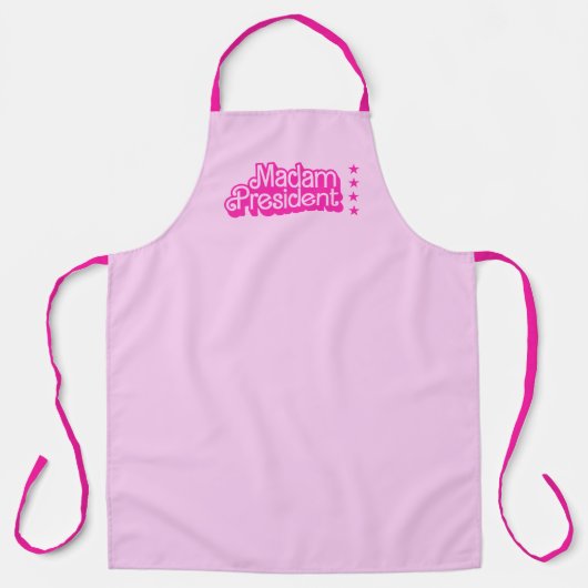 "Madam President" Rosa Logo Schürze (Vorderseite)