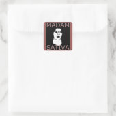 MADAM SATIVA QUADRATISCHER AUFKLEBER (Tasche)