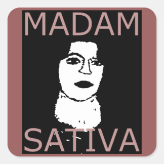 MADAM SATIVA QUADRATISCHER AUFKLEBER