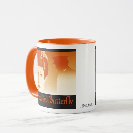 Madama Schmetterling! Oper Tasse (Vorderseite Links)