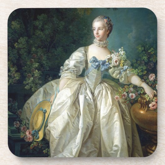 Madame Bergeret 1766 Boucher Getränkeuntersetzer (Vorderseite)
