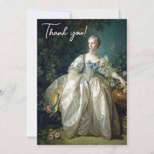 Madame Bergeret 1766 Boucher Herzlichen Glückwunsc Dankeskarte