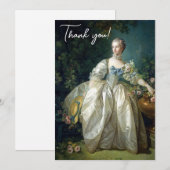 Madame Bergeret 1766 Boucher Herzlichen Glückwunsc Dankeskarte (Vorne/Hinten)