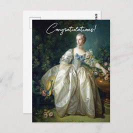 Madame Bergeret 1766 Boucher Herzlichen Glückwunsc Postkarte