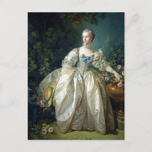 Madame Bergeret 1766 Boucher Postkarte (Vorderseite)