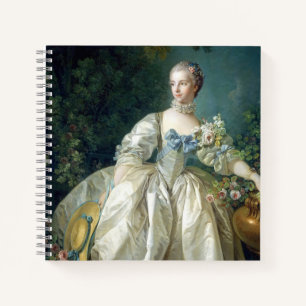Madame Bergeret 1766 von Francois Boucher Ölfarbe Notizblock