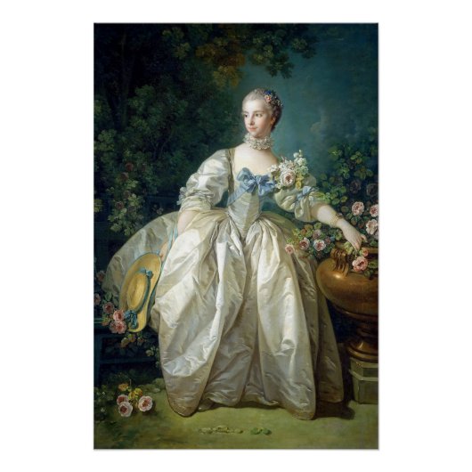 Madame Bergeret 1766 von Francois Boucher Ölfarbe Poster (Vorderseite)