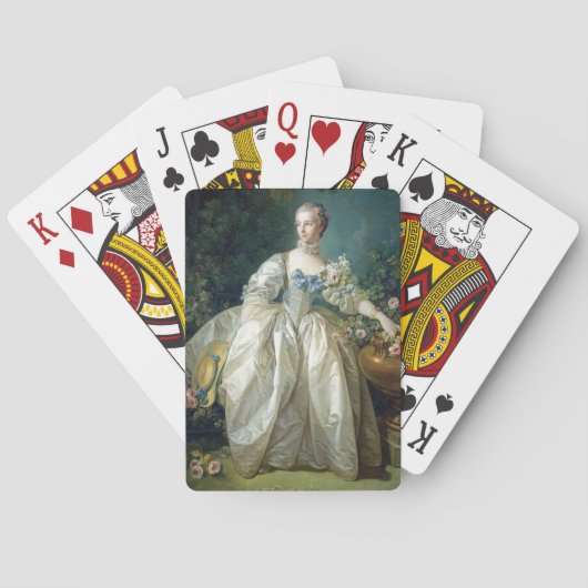 Madame Bergeret 1766 von Francois Boucher Ölfarbe Spielkarten (Rückseite)