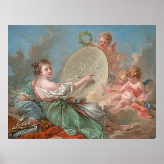 Madame Bergeret - François Boucher Kunst Poster (Vorne)