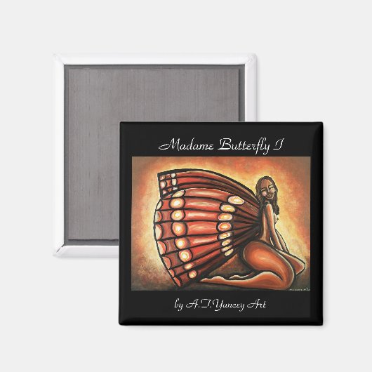 Madame Butterfly I Magnet (Vorderseite/Rückseite)