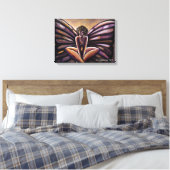 Madame Butterfly III Stretched Canvas Print Leinwanddruck (Insitu (Schlafzimmer))