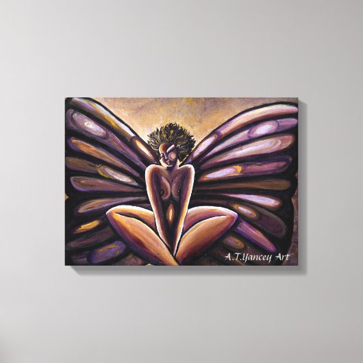 Madame Butterfly III Stretched Canvas Print Leinwanddruck (Vorderseite)