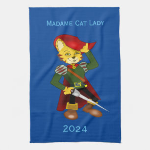 Madame Cat Lady 2024 für Präsident Thunder_Cove Geschirrtuch
