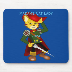 Madame Cat Lady 2024 für Präsident Thunder_Cove Mousepad