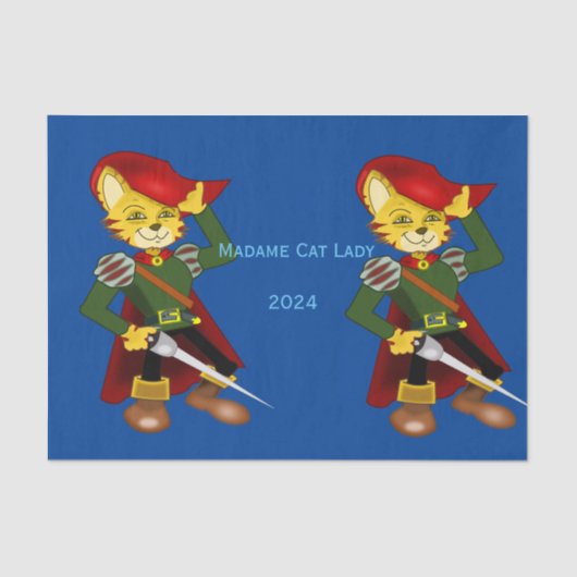 Madame Cat Lady 2024 für Präsident Thunder_Cove Seidenpapier (Vorderseite)