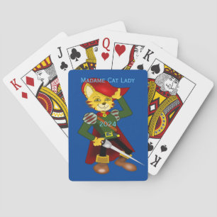 Madame Cat Lady 2024 für Präsident Thunder_Cove Spielkarten