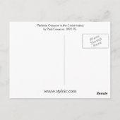 Madame Cezanne im Konservatorium Postkarte (Rückseite)
