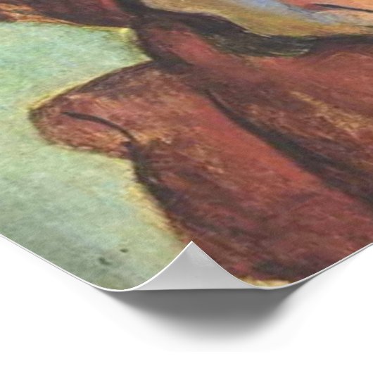 Madame Cezanne In einem Roten Kleid - Paul Cezanne Poster (Ecke)