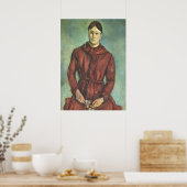 Madame Cezanne In einem Roten Kleid - Paul Cezanne Poster (Küche)