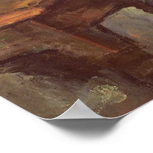 Madame Cezanne Leaning auf einem Tisch, 1873-77 Poster (Ecke)