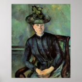 Madame Cezanne mit grünem Hut, Poster (Vorne)