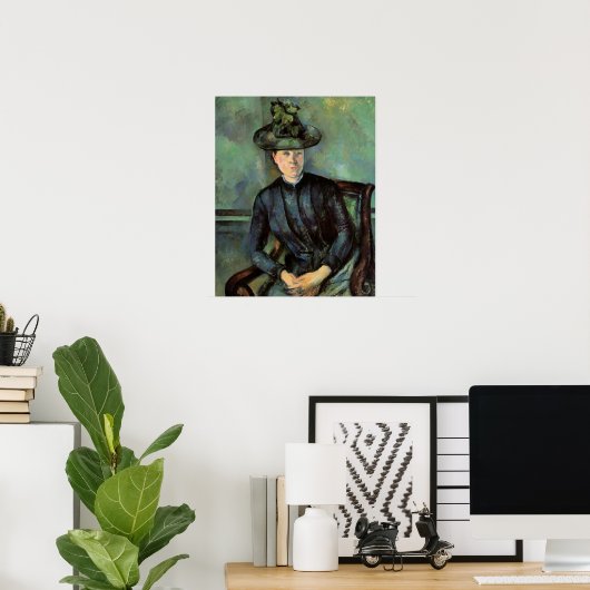 Madame Cezanne with Green Hat, Poster (Heimbüro)