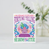 Madame Cupcake Fortune Telling Postkarte (Stehend Vorderseite)