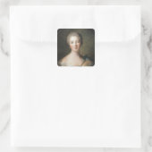 Madame de Pompadour 1748 Quadratischer Aufkleber (Tasche)