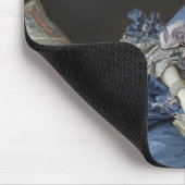 Madame de Pompadour bläst ein blaues Kaugummi Mousepad (Ecke)