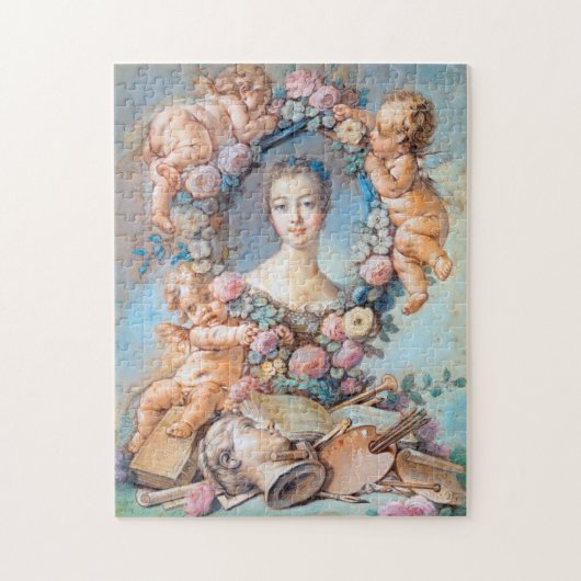 Madame de Pompadour François Boucher Rokoko Lady Puzzle (Vertikal)