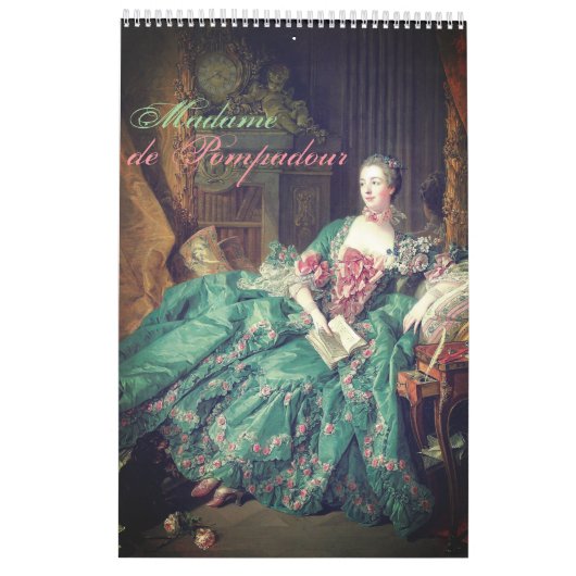 Madame de Pompadour – Jeanne Antoinette Poisson Kalender (Rückseite)
