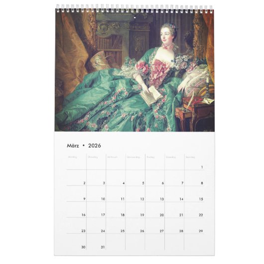 Madame de Pompadour – Jeanne Antoinette Poisson Kalender (Mär 2026)