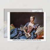 Madame de Pompadour-Portrait von Francois Boucher Postkarte (Vorne/Hinten)