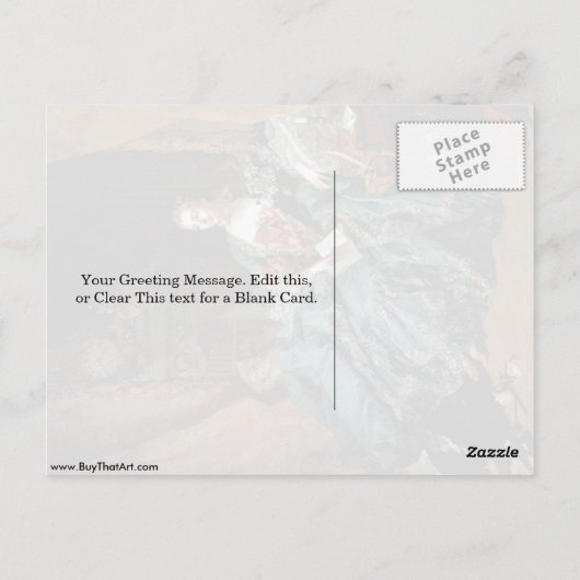 Madame de Pompadour Portrait von Francois Boucher Postkarte (Rückseite)