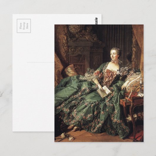 Madame de Pompadour Postkarte (Vorne/Hinten)