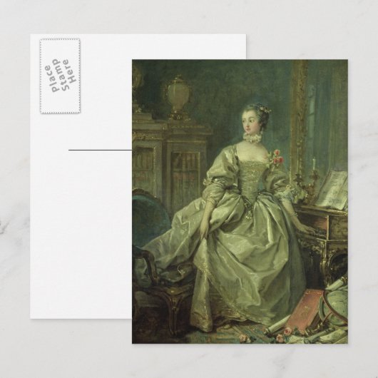 Madame de Pompadour Postkarte (Vorne/Hinten)