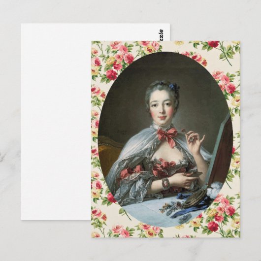 Madame de Pompadour Postkarte (Vorne/Hinten)