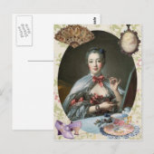 Madame de Pompadour Postkarte (Vorne/Hinten)