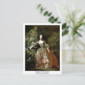 Madame de Pompadour von Francois Boucher Postkarte (Stehend Vorderseite)