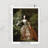 Madame de Pompadour von Francois Boucher Postkarte (Vorne/Hinten)
