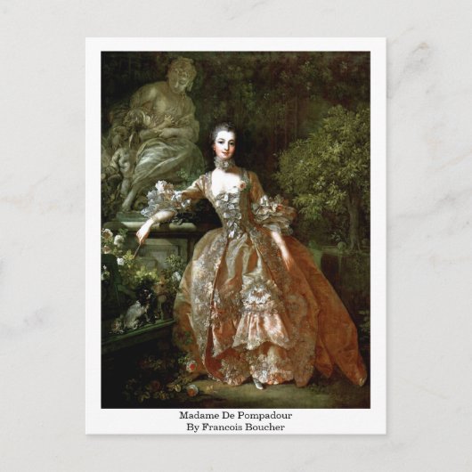 Madame de Pompadour von Francois Boucher Postkarte (Vorderseite)