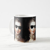 ♥ Madame de Pompadour with sunglasses crazy ♥ Kaffeetasse (Vorderseite Links)