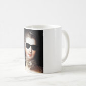 ♥ Madame de Pompadour with sunglasses crazy ♥ Kaffeetasse (VorderseiteRechts)