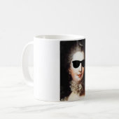 ♥ Madame de Pompadour with sunglasses crazy ♥ Kaffeetasse (Vorderseite Links)