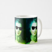 ♥ Madame de Pompadour with sunglasses crazy ♥ Kaffeetasse (VorderseiteRechts)