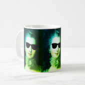 ♥ Madame de Pompadour with sunglasses crazy ♥ Kaffeetasse (Vorderseite Links)