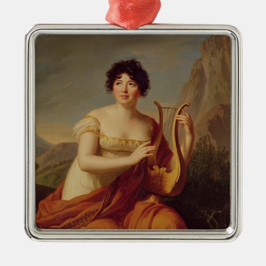 Madame de Stael als Corinne Silbernes Ornament (Vorne)