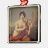 Madame de Stael als Corinne Silbernes Ornament (Links)