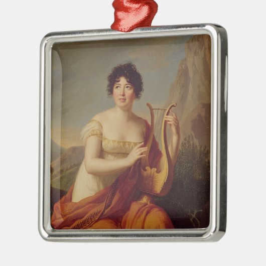 Madame de Stael als Corinne Silbernes Ornament (Links)